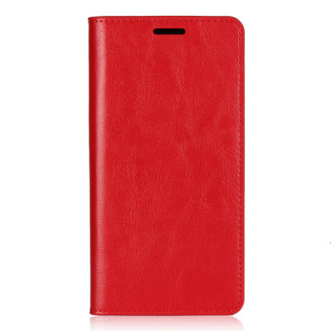 Custodia Portafoglio In Pelle Cover con Supporto per Sony Xperia XZ2 Rosso