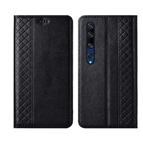 Custodia Portafoglio In Pelle Cover con Supporto per Xiaomi Mi 10 Nero