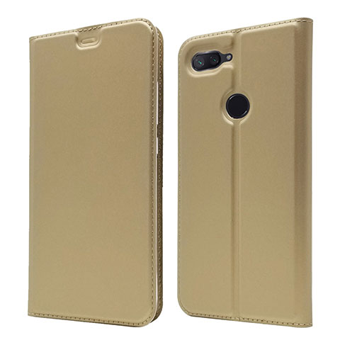 Custodia Portafoglio In Pelle Cover con Supporto per Xiaomi Mi 8 Lite Oro