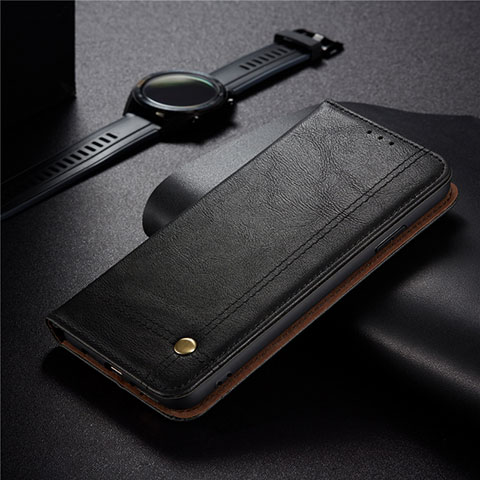 Custodia Portafoglio In Pelle Cover con Supporto per Xiaomi Redmi 9 India Nero