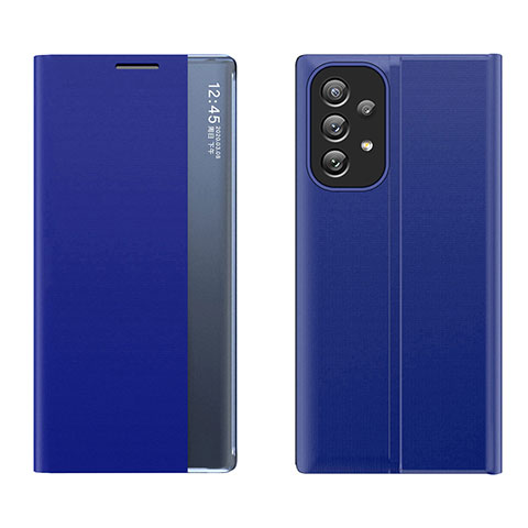 Custodia Portafoglio In Pelle Cover con Supporto Q02H per Samsung Galaxy A33 5G Blu