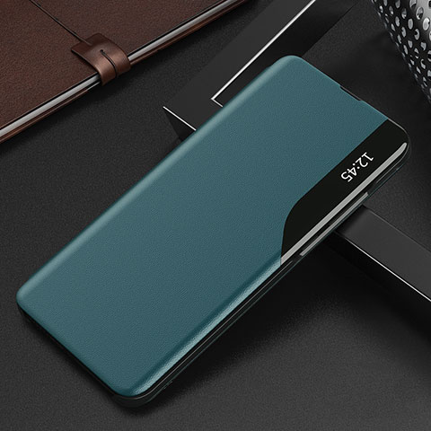 Custodia Portafoglio In Pelle Cover con Supporto Q03H per Xiaomi Redmi Note 9 Pro Verde