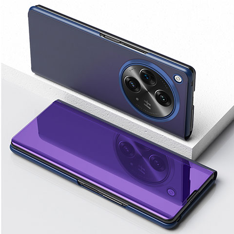 Custodia Portafoglio In Pelle Cover con Supporto QH1 per OnePlus Open 5G Viola