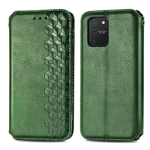 Custodia Portafoglio In Pelle Cover con Supporto S01D per Samsung Galaxy M80S Verde