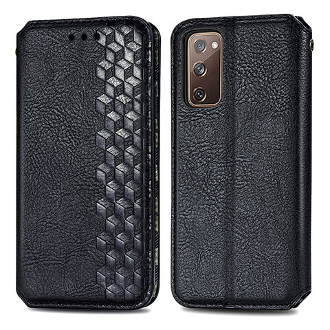 Custodia Portafoglio In Pelle Cover con Supporto S01D per Samsung Galaxy S20 FE (2022) 5G Nero