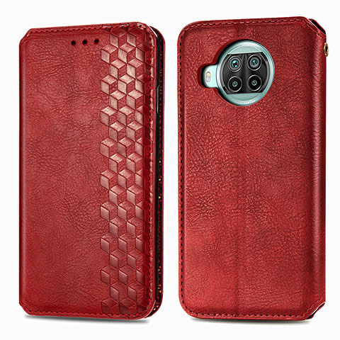 Custodia Portafoglio In Pelle Cover con Supporto S01D per Xiaomi Mi 10T Lite 5G Rosso