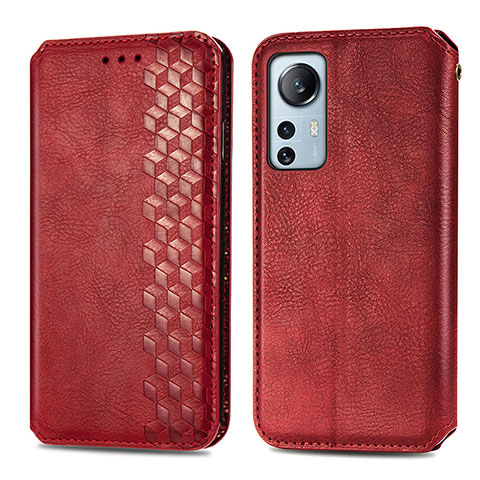 Custodia Portafoglio In Pelle Cover con Supporto S01D per Xiaomi Mi 12 Lite 5G Rosso