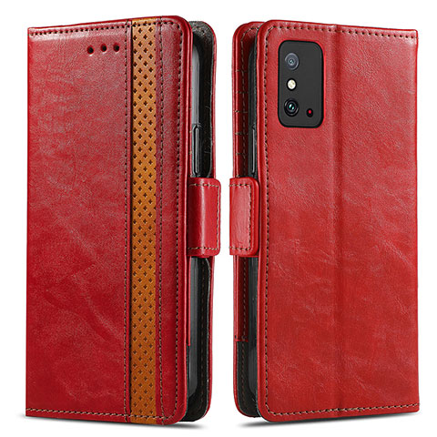 Custodia Portafoglio In Pelle Cover con Supporto S02D per Huawei Honor X10 Max 5G Rosso
