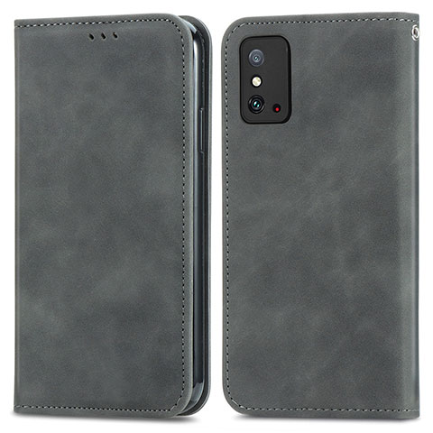 Custodia Portafoglio In Pelle Cover con Supporto S04D per Huawei Honor X10 Max 5G Grigio