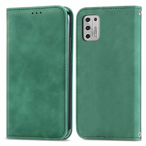 Custodia Portafoglio In Pelle Cover con Supporto S04D per Motorola Moto G Stylus (2021) Verde