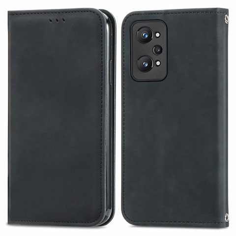 Custodia Portafoglio In Pelle Cover con Supporto S04D per Realme GT Neo 3T 5G Nero