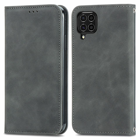 Custodia Portafoglio In Pelle Cover con Supporto S04D per Samsung Galaxy M62 4G Grigio