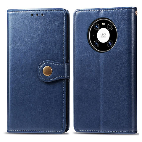 Custodia Portafoglio In Pelle Cover con Supporto S05D per Huawei Mate 40 Pro Blu