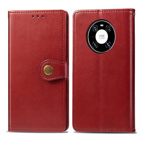 Custodia Portafoglio In Pelle Cover con Supporto S05D per Huawei Mate 40 Pro Rosso