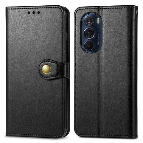 Custodia Portafoglio In Pelle Cover con Supporto S05D per Motorola Moto Edge 30 Pro 5G Nero