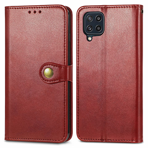 Custodia Portafoglio In Pelle Cover con Supporto S05D per Samsung Galaxy M32 4G Rosso