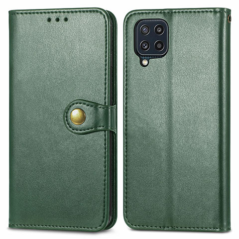 Custodia Portafoglio In Pelle Cover con Supporto S05D per Samsung Galaxy M32 4G Verde