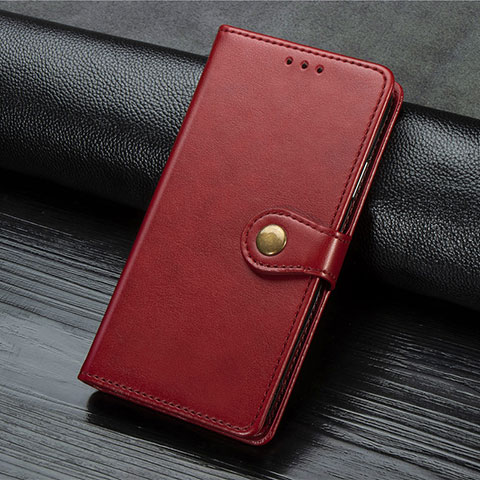 Custodia Portafoglio In Pelle Cover con Supporto S07D per Xiaomi Redmi 9 Rosso