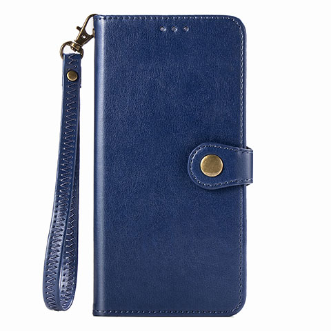 Custodia Portafoglio In Pelle Cover con Supporto S07D per Xiaomi Redmi Note 9 Blu