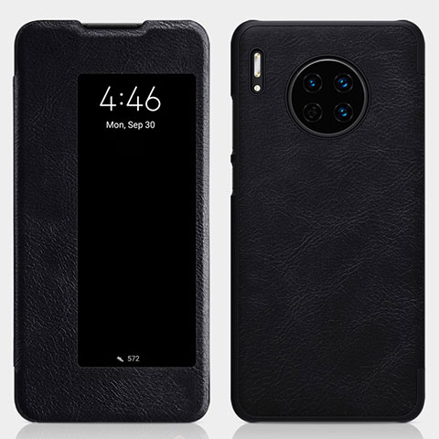 Custodia Portafoglio In Pelle Cover con Supporto T01 per Huawei Mate 30 5G Nero