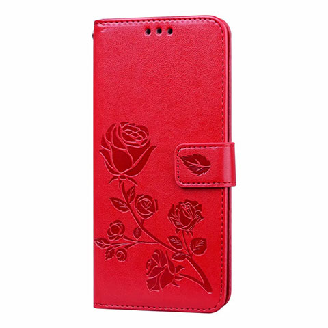 Custodia Portafoglio In Pelle Cover con Supporto T01 per Huawei P40 Pro Rosso