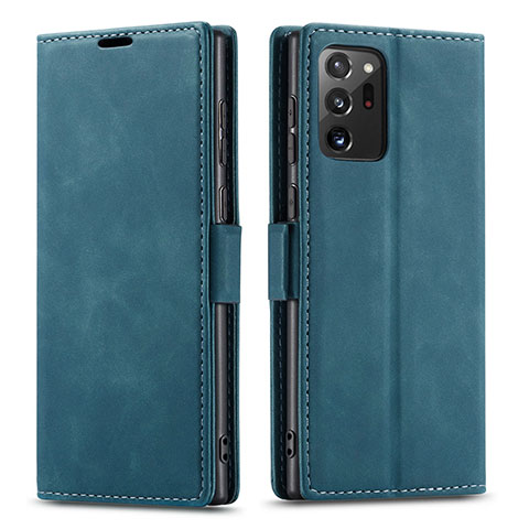 Custodia Portafoglio In Pelle Cover con Supporto T01 per Samsung Galaxy Note 20 Ultra 5G Blu