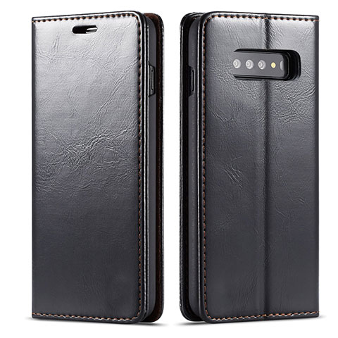 Custodia Portafoglio In Pelle Cover con Supporto T01 per Samsung Galaxy S10 5G Nero