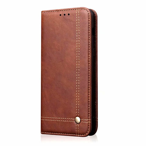 Custodia Portafoglio In Pelle Cover con Supporto T01 per Xiaomi Mi 10 Marrone