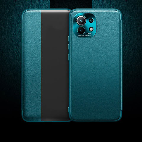 Custodia Portafoglio In Pelle Cover con Supporto T01 per Xiaomi Mi 11 5G Verde