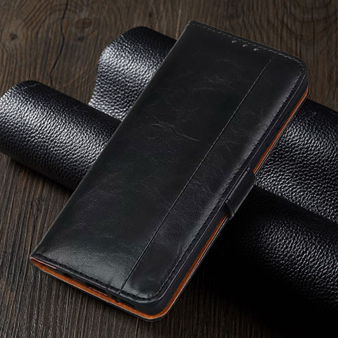 Custodia Portafoglio In Pelle Cover con Supporto T01 per Xiaomi Redmi Note 9S Nero