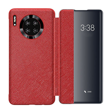 Custodia Portafoglio In Pelle Cover con Supporto T02 per Huawei Mate 30E Pro 5G Rosso