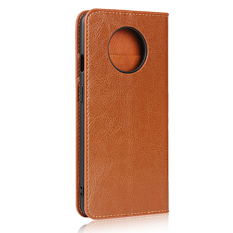 Custodia Portafoglio In Pelle Cover con Supporto T02 per OnePlus 7T Arancione