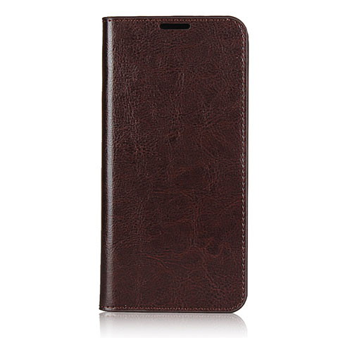 Custodia Portafoglio In Pelle Cover con Supporto T02 per Oppo Find X2 Lite Marrone