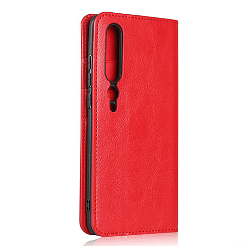 Custodia Portafoglio In Pelle Cover con Supporto T02 per Xiaomi Mi 10 Pro Rosso