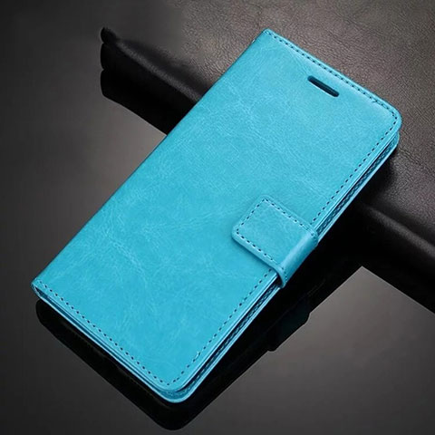 Custodia Portafoglio In Pelle Cover con Supporto T02 per Xiaomi Redmi Note 8 (2021) Cielo Blu