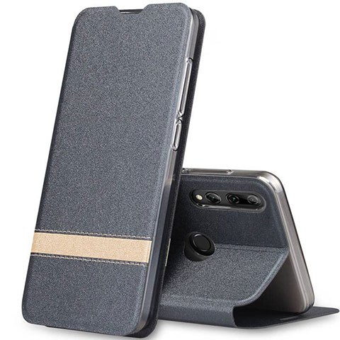 Custodia Portafoglio In Pelle Cover con Supporto T03 per Huawei Honor 20 Lite Grigio Scuro