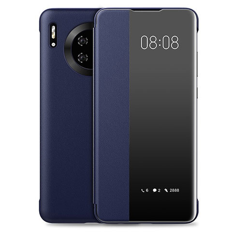 Custodia Portafoglio In Pelle Cover con Supporto T03 per Huawei Mate 30 5G Blu