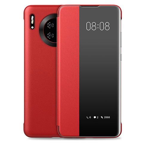 Custodia Portafoglio In Pelle Cover con Supporto T03 per Huawei Mate 30 Pro Rosso