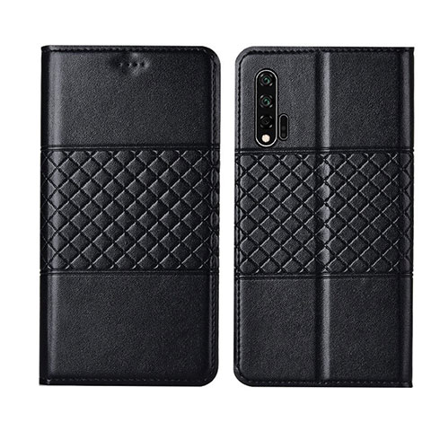 Custodia Portafoglio In Pelle Cover con Supporto T03 per Huawei Nova 6 Nero