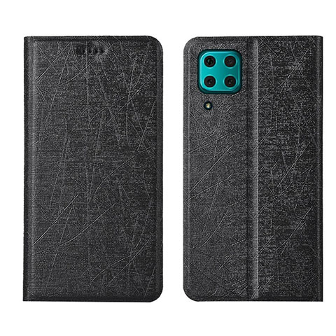 Custodia Portafoglio In Pelle Cover con Supporto T03 per Huawei P40 Lite Nero