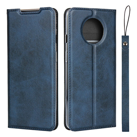 Custodia Portafoglio In Pelle Cover con Supporto T03 per OnePlus 7T Blu