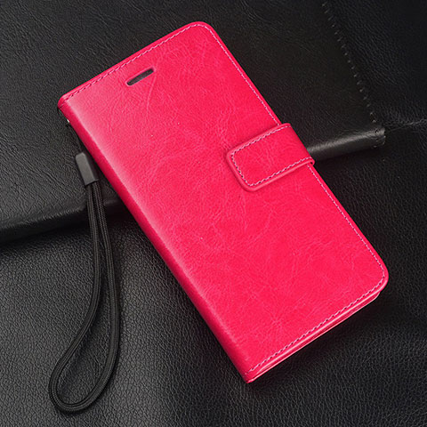 Custodia Portafoglio In Pelle Cover con Supporto T03 per Oppo R17 Pro Rosa Caldo