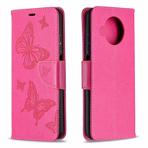 Custodia Portafoglio In Pelle Cover con Supporto T03 per Xiaomi Mi 10T Lite 5G Rosa Caldo
