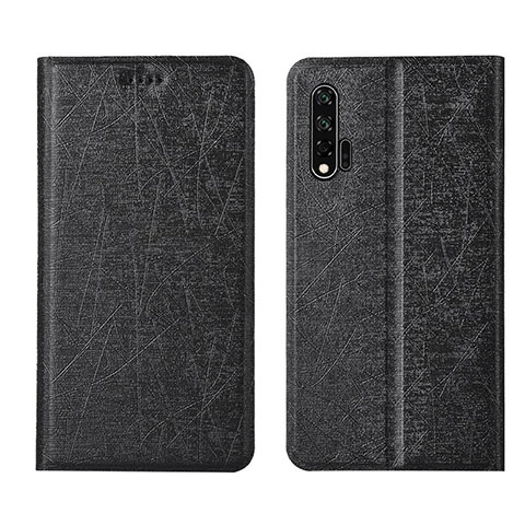 Custodia Portafoglio In Pelle Cover con Supporto T04 per Huawei Nova 6 Nero