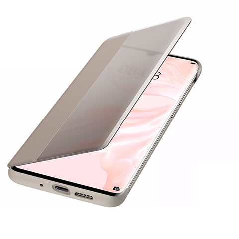 Custodia Portafoglio In Pelle Cover con Supporto T04 per Huawei P30 Pro New Edition Oro