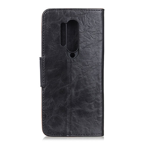 Custodia Portafoglio In Pelle Cover con Supporto T04 per OnePlus 8 Pro Nero