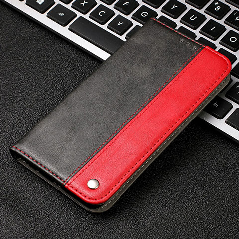 Custodia Portafoglio In Pelle Cover con Supporto T04 per Samsung Galaxy Note 10 Rosso