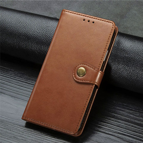 Custodia Portafoglio In Pelle Cover con Supporto T04 per Xiaomi Mi 10 Pro Marrone