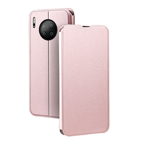 Custodia Portafoglio In Pelle Cover con Supporto T05 per Huawei Mate 30 Pro Oro Rosa