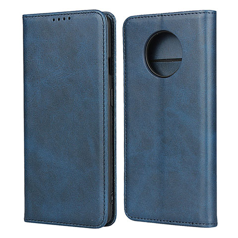 Custodia Portafoglio In Pelle Cover con Supporto T05 per OnePlus 7T Blu